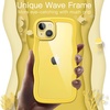 image:imageJETech Wavy Case for iPhone 14 Plus Purple  Cute Wavy Design Shockproof Protection Hard Clear PC Back Comfortable GripYellow