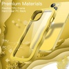 image:imageJETech Wavy Case for iPhone 14 Plus Purple  Cute Wavy Design Shockproof Protection Hard Clear PC Back Comfortable GripYellow