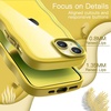 image:imageJETech Wavy Case for iPhone 14 Plus Purple  Cute Wavy Design Shockproof Protection Hard Clear PC Back Comfortable GripYellow