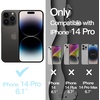 image:imageJETech Wavy Case for iPhone 14 Pro Deep Purple  Cute Wavy Design Shockproof Protection Hard Clear PC Back Comfortable GripBlack