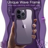 image:imageJETech Wavy Case for iPhone 14 Pro Deep Purple  Cute Wavy Design Shockproof Protection Hard Clear PC Back Comfortable GripDeep Purple