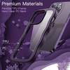 image:imageJETech Wavy Case for iPhone 14 Pro Deep Purple  Cute Wavy Design Shockproof Protection Hard Clear PC Back Comfortable GripDeep Purple