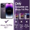 image:imageJETech Wavy Case for iPhone 14 Pro Deep Purple  Cute Wavy Design Shockproof Protection Hard Clear PC Back Comfortable GripDeep Purple