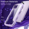 image:imageJETech Wavy Case for iPhone 14 Purple  Cute Wavy Design Shockproof Protection Hard Clear PC Back Comfortable GripPurple