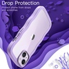 image:imageJETech Wavy Case for iPhone 14 Purple  Cute Wavy Design Shockproof Protection Hard Clear PC Back Comfortable GripPurple