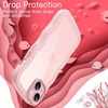 image:imageJETech Wavy Case for iPhone 15 Plus Pink  Cute Wavy Design Shockproof Protection Hard Clear PC Back Comfortable GripPink