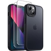 image:imageJETech 3 in 1 Matte Case for iPhone 13 Black  2 Tempered Glass Screen Protectors Translucent Frosted Phone CoverBlack