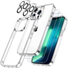 image:imageJETech 5 in 1 Case for iPhone 13 Pro AntiYellowing Clear  2 Tempered Glass Screen Protectors 2 Camera Lens Protectors Shockproof Bumper Phone CoverClear