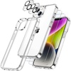 image:imageJETech 5 in 1 Case for iPhone 14 Plus AntiYellowing Clear  2 Tempered Glass Screen Protectors 2 Camera Lens Protectors Shockproof Bumper Phone CoverClear