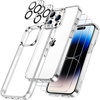 image:imageJETech 5 in 1 Case for iPhone 14 Pro Max AntiYellowing Clear  2 Tempered Glass Screen Protectors 2 Camera Lens Protectors Shockproof Bumper Phone CoverClear