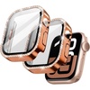 image:imageJETech Bling Case for Apple Watch Series 1110 42mm Gold  with Screen Protector Sparkling Diamond Design Builtin Tempered Glass High Touch Sensitivity Full ProtectionCopper Rose Gold
