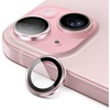 image:imageJETech Camera Lens Protector for iPhone 1515 Plus Midnight 1 Set  9H Tempered Glass Metal Individual Ring Cover HD ClearPink