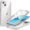 image:imageJETech Case for iPhone 13 360 Protection Black  Builtin Screen Protector AntiScratch 360 Degree Full Body RuggedWhite