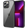 image:imageJETech Case for iPhone 13 Pro Max AntiYellowing Clear  Shockproof Protection Scratch Resistant Hard PC Back Durable Transparent TPU BumperBlack