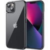 image:imageJETech Case for iPhone 13 mini AntiYellowing Clear  Shockproof Protection Scratch Resistant Hard PC Back Durable Transparent TPU BumperBlack