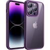 image:imageJETech Case for iPhone 14 Pro Max Deep Purple  Solid Color Matte TPU Frame Scratch Resistant Clear Back Phone CoverDeep Purple