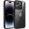 image:imageJETech Case for iPhone 14 Pro Max Deep Purple  Solid Color Matte TPU Frame Scratch Resistant Clear Back Phone CoverSpace Black