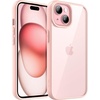 image:imageJETech Case for iPhone 15 Plus Pink  Solid Color Matte TPU Frame Scratch Resistant Clear Back Phone CoverPink