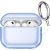 image:imageJETech Clear Case for AirPods Pro 3 AntiScratch Clear  Cover Soft Transparent TPU Shockproof Protection Keychain IncludedBlue