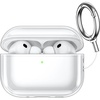 image:imageJETech Clear Case for AirPods Pro 3 AntiScratch Clear  Cover Soft Transparent TPU Shockproof Protection Keychain IncludedClear