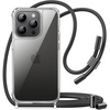 image:imageJETech Crossbody Case for iPhone 14 Pro Space Black  Adjustable Crossbody Strap AntiYellowing Clear Back Shockproof ProtectionSpace Black