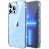 image:imageJETech Glitter Case for iPhone 13 Pro Max Clear  Sparkly Glitter Design Shockproof Protection Clear Back Stylish LookClear