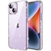 image:imageJETech Glitter Case for iPhone 14 Clear  Sparkly Glitter Design Shockproof Protection Clear Back Stylish LookClear