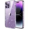 image:imageJETech Glitter Case for iPhone 14 Pro Clear  Sparkly Glitter Design Shockproof Protection Clear Back Stylish LookClear
