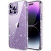 image:imageJETech Glitter Case for iPhone 14 Pro Max Clear  Sparkly Glitter Design Shockproof Protection Clear Back Stylish LookClear
