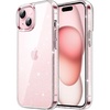 image:imageJETech Glitter Case for iPhone 15 Plus Clear  Sparkly Glitter Design Shockproof Protection Clear Back Stylish LookClear
