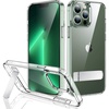 image:imageJETech Kickstand Case for iPhone 13 Pro Max Clear  3Way Metal Kickstand Supports Wireless Charging Slim Shockproof Bumper Clear BackClear