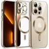 image:imageJETech Magnetic Case for iPhone 13 Pro Gold  Compatible with MagSafe Camera Lens Protection Electroplated TPU Frame Shockproof ProtectionGold