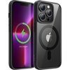 image:imageJETech Magnetic Case for iPhone 13 Pro Sierra Blue  Compatible with MagSafe Solid Color Matte TPU Frame Clear Back Shockproof BumperBlack