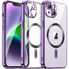 image:imageJETech Magnetic Case for iPhone 14 Plus Light Purple  Compatible with MagSafe Camera Lens Protection Electroplated TPU Frame Shockproof ProtectionPurple