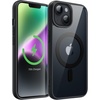 image:imageJETech Magnetic Case for iPhone 14 Purple  Compatible with MagSafe Solid Color Matte TPU Frame Clear Back Shockproof BumperMidnight