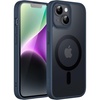 image:imageJETech Magnetic Matte Case for iPhone 14 Plus Black  Compatible with MagSafe Translucent Matte Back Slim Shockproof ProtectionStorm Blue