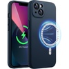 image:imageJETech Magnetic Silicone Case for iPhone 13 Black  Compatible with MagSafe Silky Soft Touch Full Camera Lens Protection Shock Absorbing Phone CoverNavy