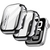 image:imageJETech Plated Case for Apple Watch Series 1110 46mm Gold  Builtin Tempered Glass Screen Protector Metallic Finish High Touch Sensitivity Full ProtectionSilver