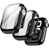 image:imageJETech Plated Case for Apple Watch Series 1110 46mm Gold  Builtin Tempered Glass Screen Protector Metallic Finish High Touch Sensitivity Full ProtectionBlack