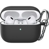 image:imageJETech Silicone Case for AirPods Pro 21 with Keychain Black  Cover Hard PC Interior Shockproof Protection Front LED VisibleBlack