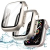 image:imageJETech Waterproof Case for Apple Watch Series 1110 46mm Black  with Screen Protector Builtin Tempered Glass Film Hard PC Protection High Touch SensitivityStarlight