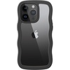 image:imageJETech Wavy Case for iPhone 14 Pro Deep Purple  Cute Wavy Design Shockproof Protection Hard Clear PC Back Comfortable GripBlack