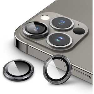 image:imageJETech Camera Lens Protector for iPhone 13 Pro Max13 Pro Graphite 1 Set  9H Tempered Glass Metal Individual Ring Cover HD ClearGraphite