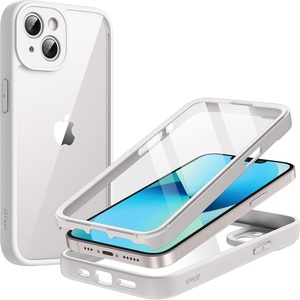 image:imageJETech Case for iPhone 13 360 Protection Black  Builtin Screen Protector AntiScratch 360 Degree Full Body RuggedWhite