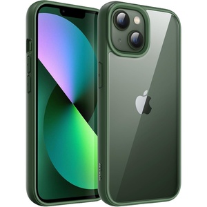 image:imageJETech Case for iPhone 13 Pink  Solid Color Matte TPU Frame Scratch Resistant Clear Back Phone CoverGreen