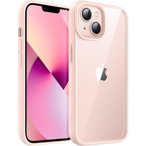 image:imageJETech Case for iPhone 13 Pink  Solid Color Matte TPU Frame Scratch Resistant Clear Back Phone CoverPink