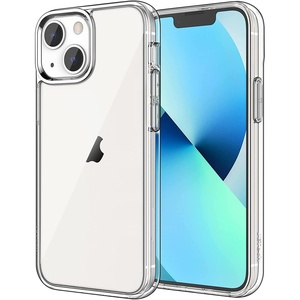 image:imageJETech Case for iPhone 13 mini AntiYellowing Clear  Shockproof Protection Scratch Resistant Hard PC Back Durable Transparent TPU BumperClear
