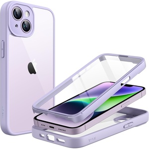 image:imageJETech Case for iPhone 14 360 Protection Black  Builtin Screen Protector AntiScratch 360 Degree Full Body RuggedLight Purple