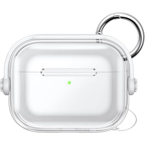 image:imageJETech Clear Safety Lock Case for AirPods Pro 3 Clear  Cover Soft Transparent TPU Shockproof Protection AntiScratch Design Keychain IncludedClear