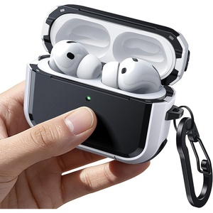 image:imageJETech Magnetic Case for AirPods Pro 3 with Keychain Black  Cover Powerful Drop Protection Compatible with MagSafe Magnetic Lid Front LED VisibleWhite